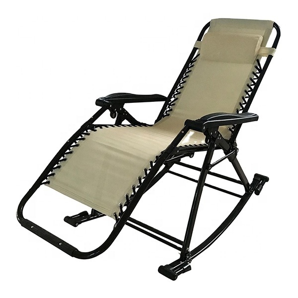 Patio Folding Rocking Zero Gravity Chair -Rocking and Stop Rocking Design