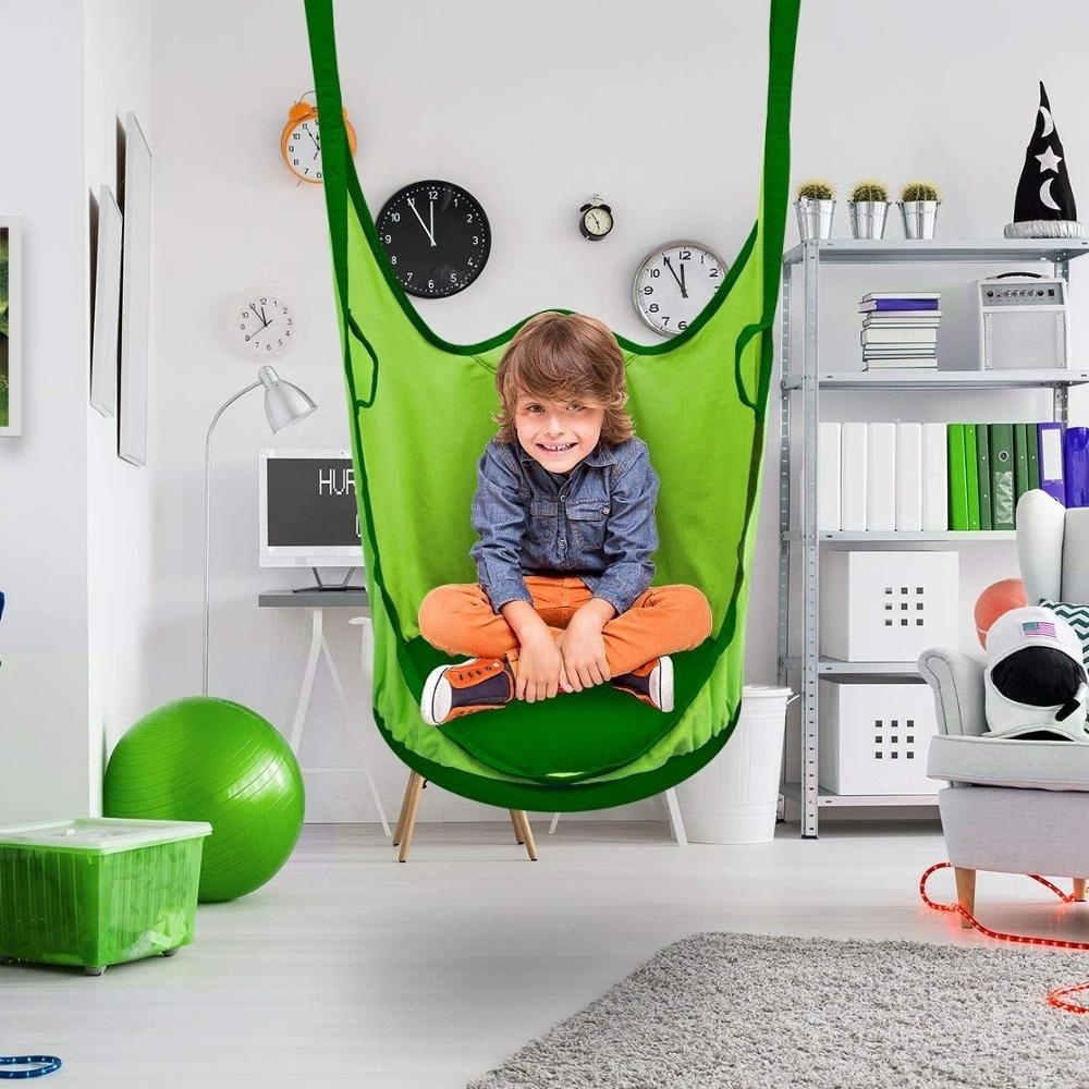 Kids Pod Swing Chair Nook - Hanging Seat Hammock Nest for Indoor and Outdoor Use