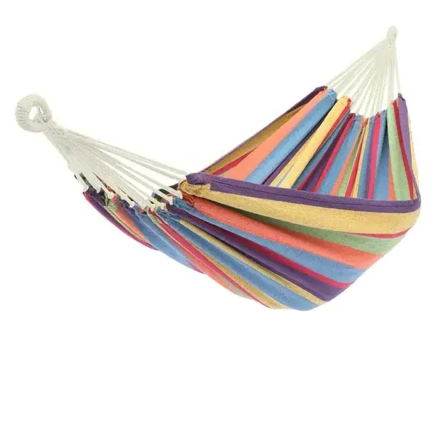 Outdoor ALDI Supplier Polyester & Cotton Hammock Hammock Bed w/ Portable Carrying Bag