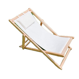 Patio Lightweight Sling Wooden Beach Folding Chair