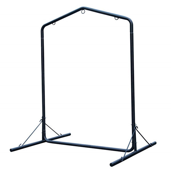 Deluxe Portable Black Hammock Steel Swing Chair Stand