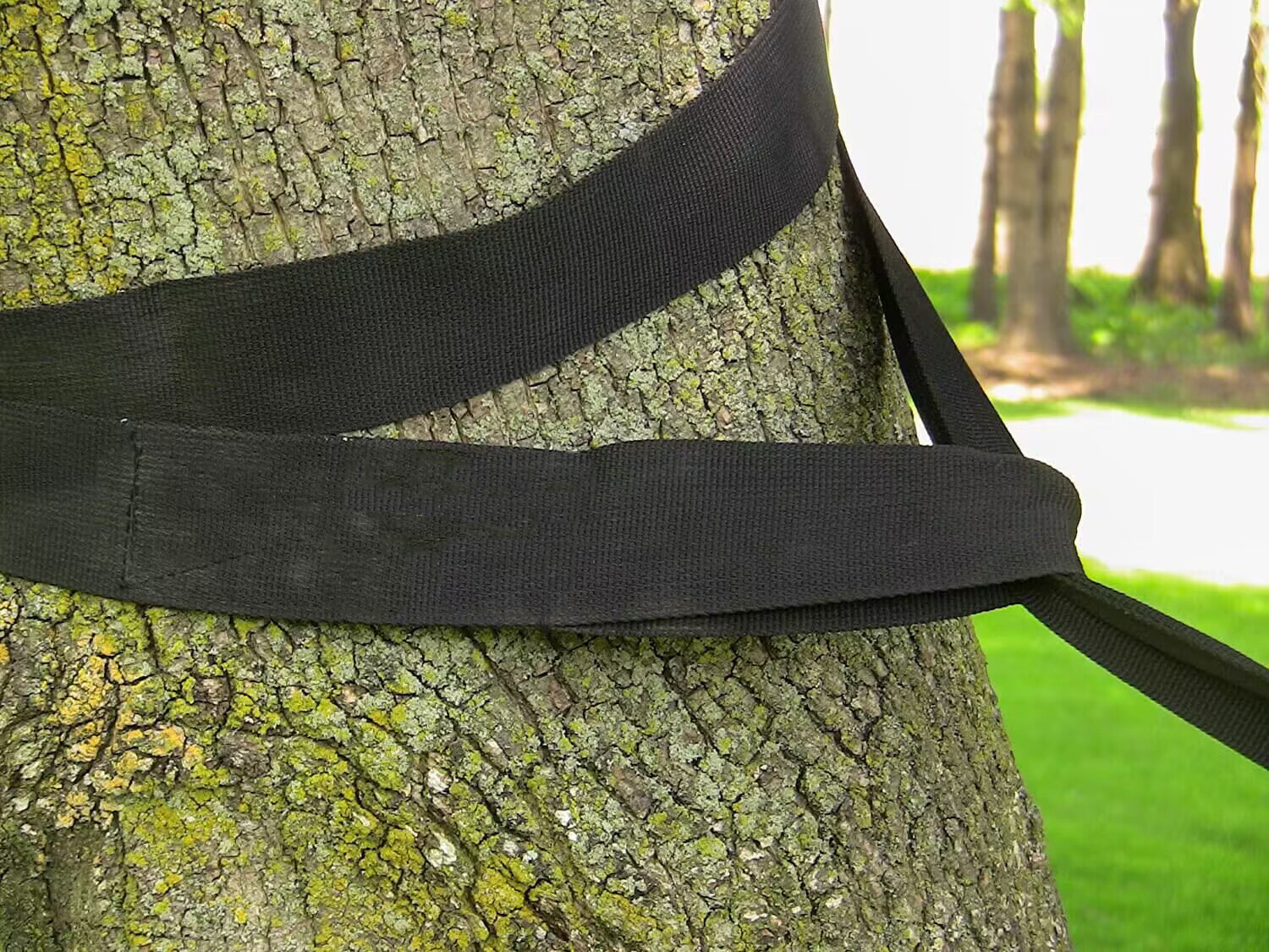 100% No Stretch Suspension System Kit Black Hammock Tree Strap for Camping Hammock Accessories