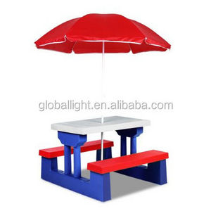 Outdoor Master Kids Picnic Table Bench with patio Umbrella Set  Outdoor Chair