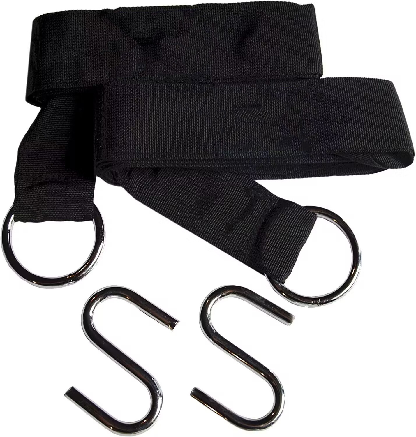 100% No Stretch Suspension System Kit Black Hammock Tree Strap for Camping Hammock Accessories