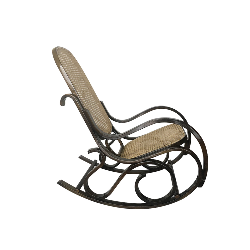 Rocking Chair Wooden Swinging Chair / TV Chair Solid Wood , With Rattan Seat