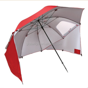 8' Wide Portable Sun Weather Red Shelter Beach Camping Umbrella