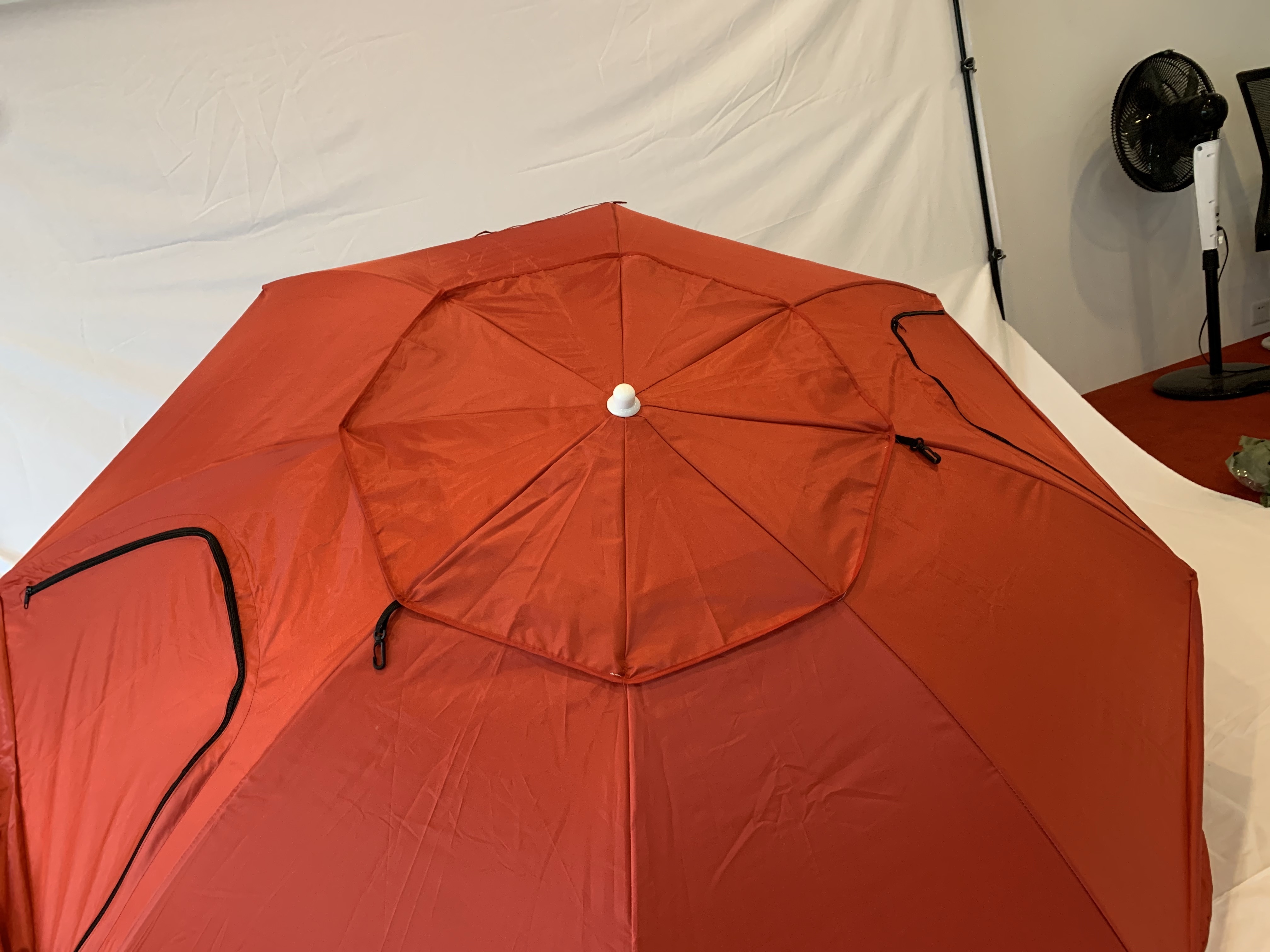 8' Wide Portable Sun Weather Red Shelter Beach Camping Umbrella