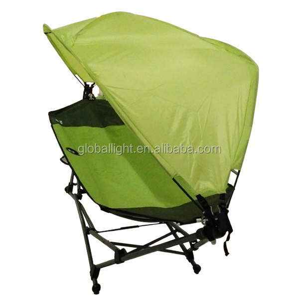 Outdoor Durable Portable Oxford Green Folding Hammock with Canopy