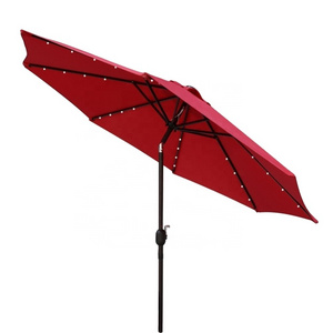 High Quality Solar LED Light Automatic Outdoor Umbrella Offset Patio Umbrella for Hot Sale