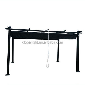 10x13 Feet Black Outdoor Metal Canopy Grape Trellis Pergola