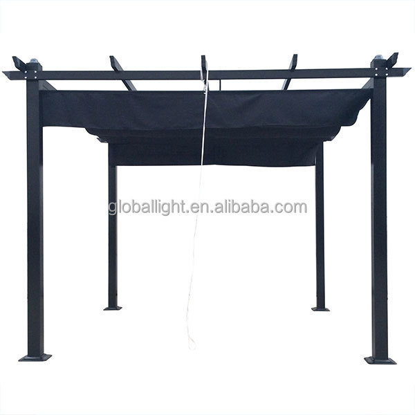 3x3m Outdoor Square Easily Assembled Metal Pergola Gazebo