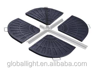 Cross Umbrella Base with Fan Shaped for Patio Umbrella