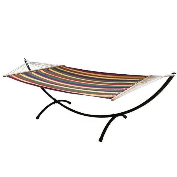 Outdoor Patio Single Metal Hammock Stand with Hammock, Hammock Combo