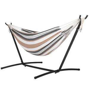 Desert Stripe Adjustable Double Portable Hammock with Stand