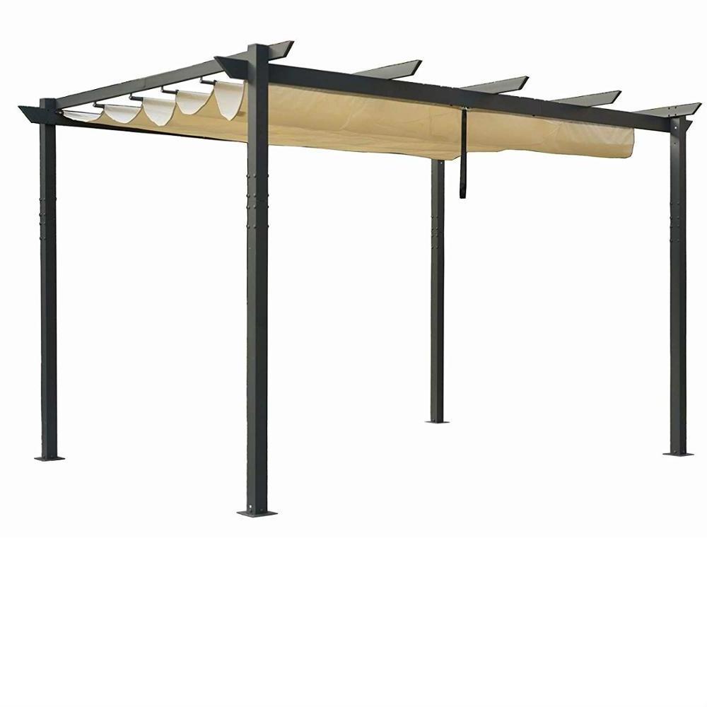 10'x13' Extra Large BBQ Grill Pergola with Sun Shade