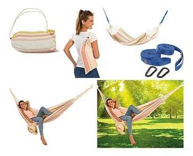 Outdoor ALDI Supplier Polyester & Cotton Hammock Hammock Bed w/ Portable Carrying Bag