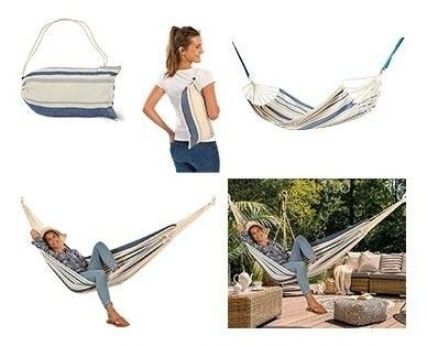 Outdoor ALDI Supplier Polyester & Cotton Hammock Hammock Bed w/ Portable Carrying Bag