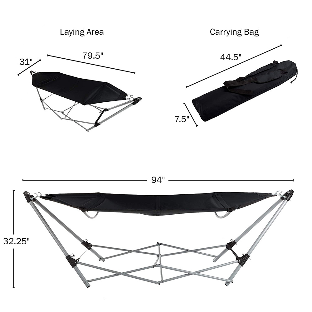 Portable Hammock Chair With Folding Stand, Hammock Chair Free Standing