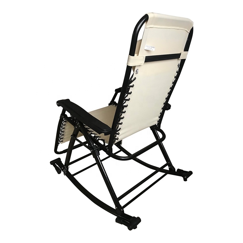 Patio Folding Rocking Zero Gravity Chair -Rocking and Stop Rocking Design