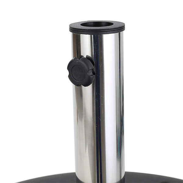 Stainless Steel Black Umbrella Base with Wheel