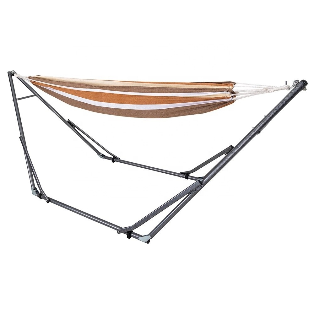 Hammock with Stand, Brazilian Hammock Bed with Steel Stand and Carrying Bag, Portable Hammock for Patio Balcony Deck Outdoor