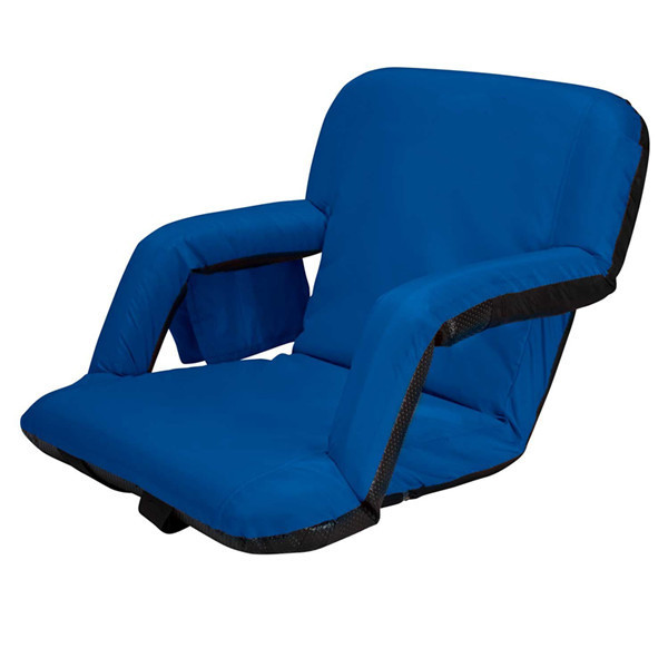 Blue Folding Sport Recliner Stadium Seat with Back Support