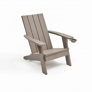 Adirondack Plastic Outdoor Furniture Chairs with Cup Holder Perfect for Patio Seating