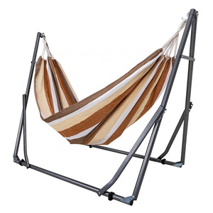 Hammock with Stand, Brazilian Hammock Bed with Steel Stand and Carrying Bag, Portable Hammock for Patio Balcony Deck Outdoor