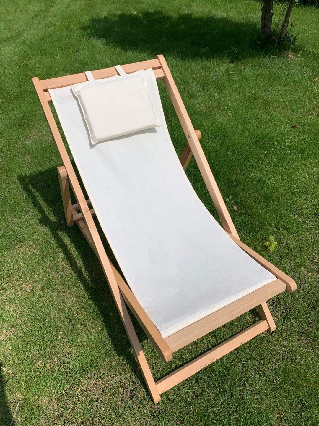 Patio Lightweight Sling Wooden Beach Folding Chair