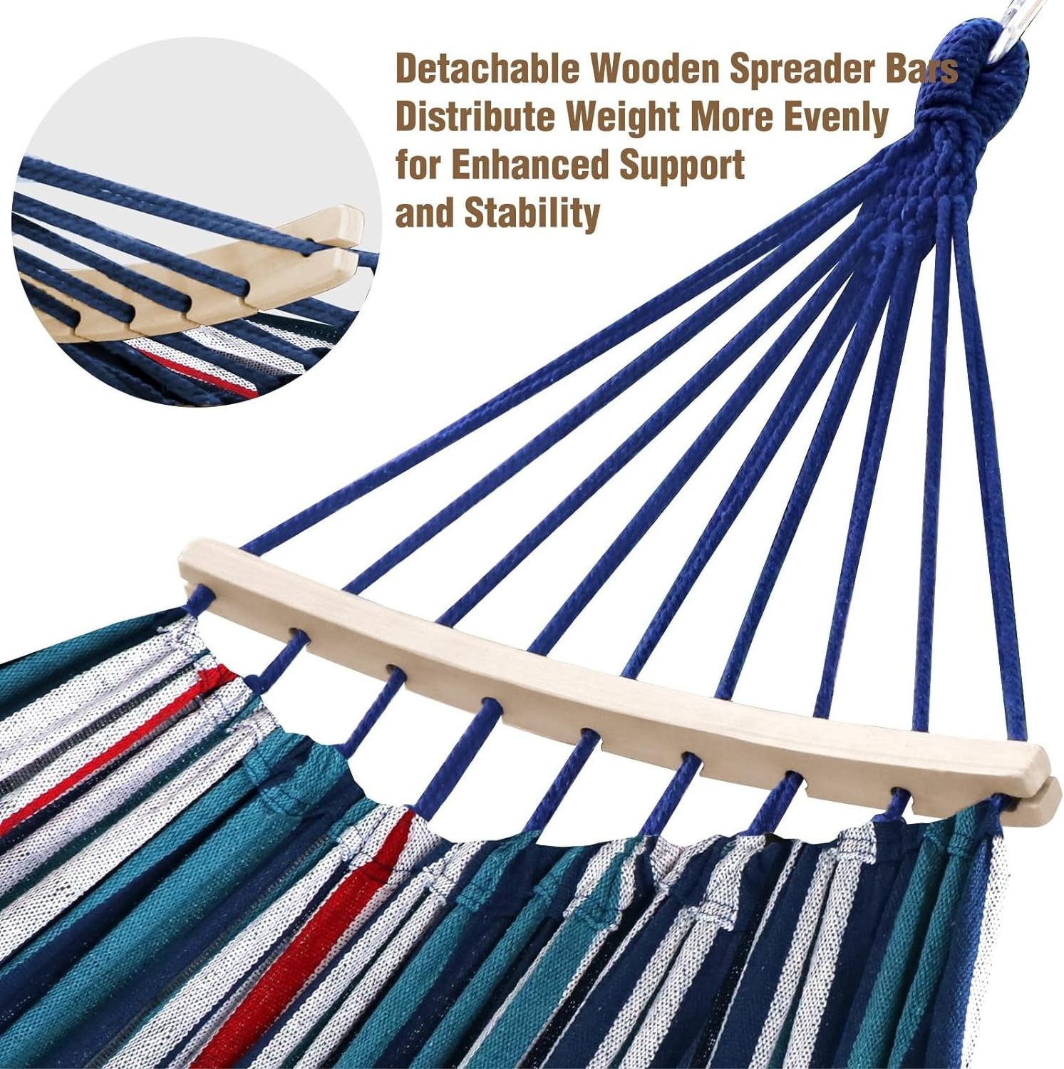 Large Soft Breathable Cotton Hammock  Can Support Portable Tree Hammocks Up To 300kg