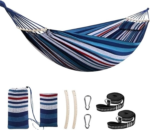 Large Soft Breathable Cotton Hammock  Can Support Portable Tree Hammocks Up To 300kg