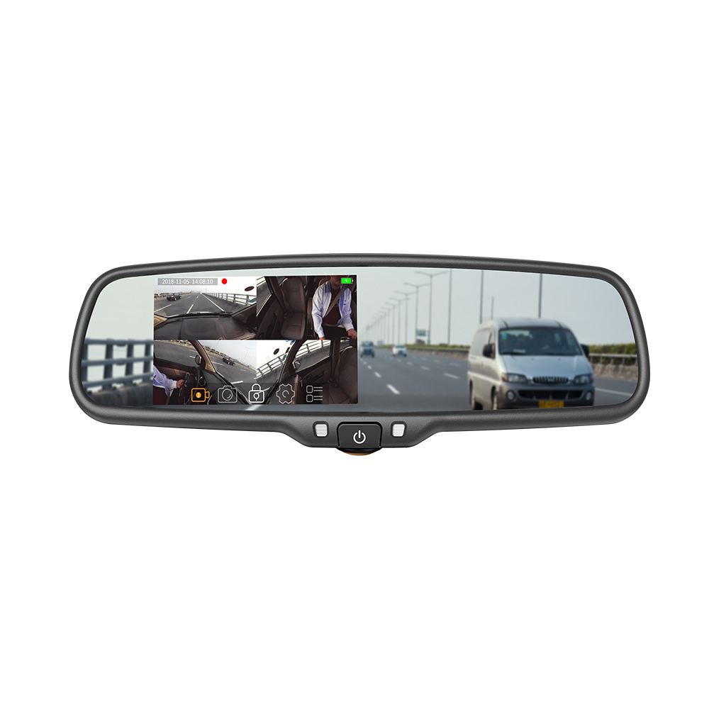 GERMID 2019 360 panoramic Car DVR Rear View Mirror monitor with night vision front camera 1080p video camera original bracket