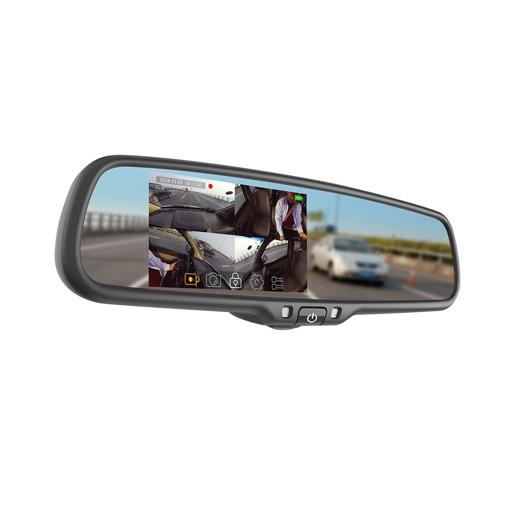 GERMID 2019 360 panoramic Car DVR Rear View Mirror monitor with night vision front camera 1080p video camera original bracket