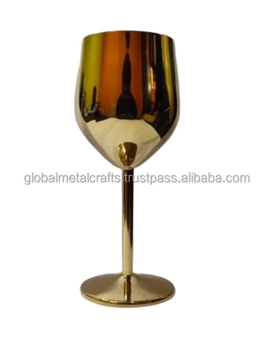 Stainless Steel Wine Glasses  Copper/gold Wine Goblets for Party Office Wedding, Great for Red White Wine