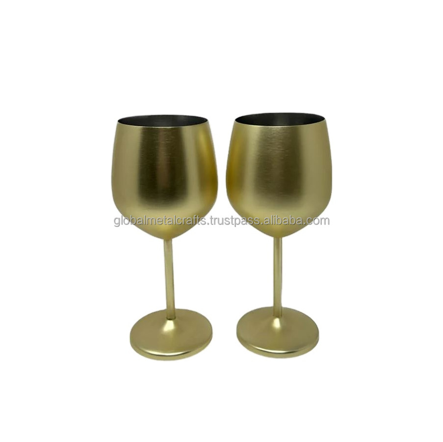 Stainless Steel Wine Glasses  Copper/gold Wine Goblets for Party Office Wedding, Great for Red White Wine