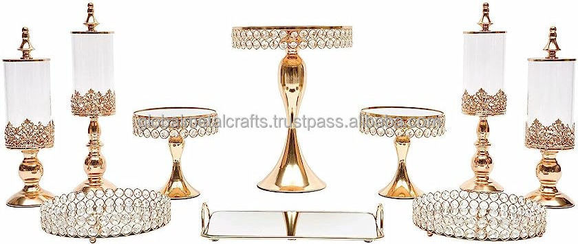 10 pcs Cake Stands Set, Crystal Cupcake Stand Cookie Holder Fruits Dessert Display Plate, for Baby Shower Wedding Birthday Party