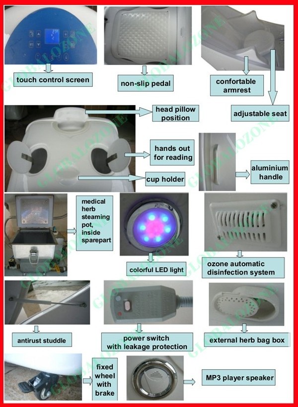 ozone therapy machine /steam sauna spa capsule /spa body steam machine