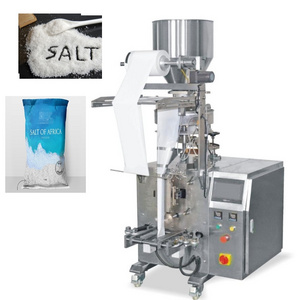 hot selling pure salt grinder and packaging coffee beans plastic vertical full automatic small sachet salt packaging machine