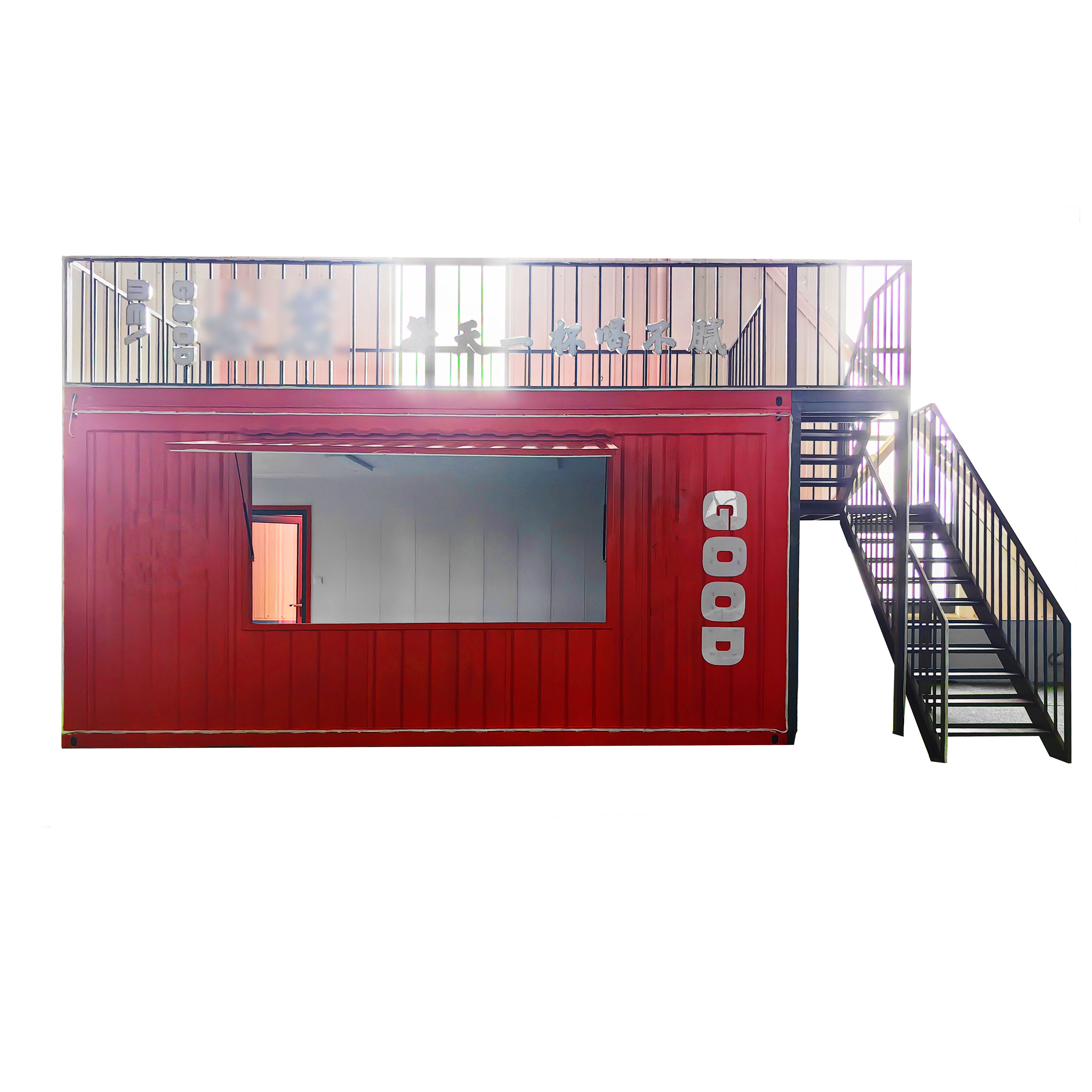 Modern Prefab House Steel Buildings Mobile Coffee Bar Pop Up Shipping Container Restaurant pop up house kitchen design