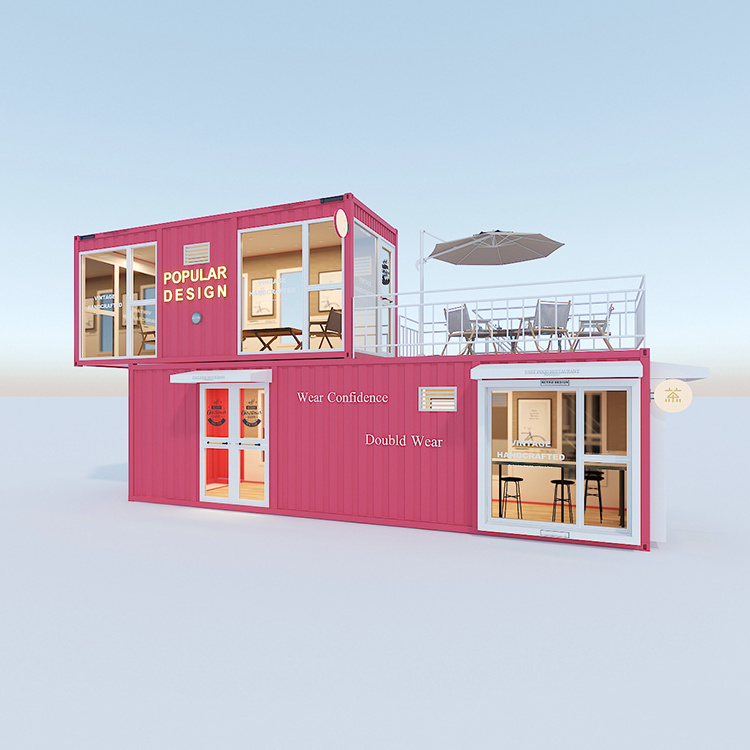 Hot Selling Crate Home Cafe Bar For Sale Manufacture 5 Bedroom House Shipping Container Coffee Shop