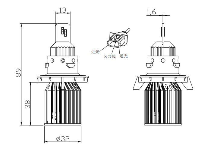 H13 led bulb and led head lamp auto lighting system fog light bulb H4 9004 9007 H13 led headlight h11 led