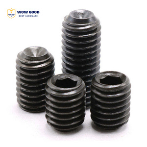 Stainless Steel M3 M4 M5 M6 M8 M10 Black Hex Cup Point No Head Headless hex Hexagon Socket Set Grub Screw Bolt with Cup Point