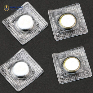 Pvc Washable block square round circle clothing magnetic sewable Invisible hidden magnet button snap sew in magnet for clothing