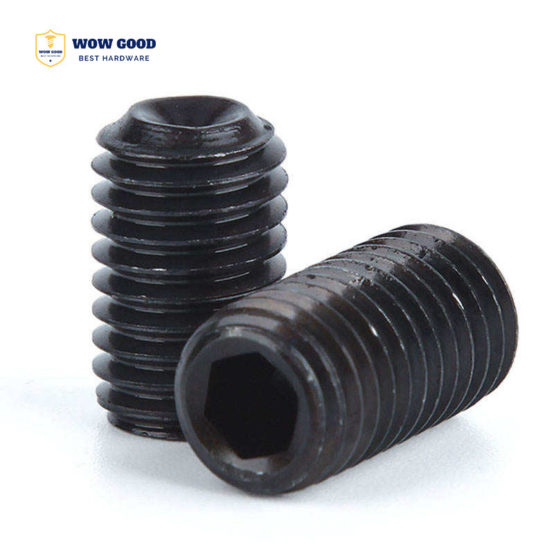 Stainless Steel M3 M4 M5 M6 M8 M10 Black Hex Cup Point No Head Headless hex Hexagon Socket Set Grub Screw Bolt with Cup Point