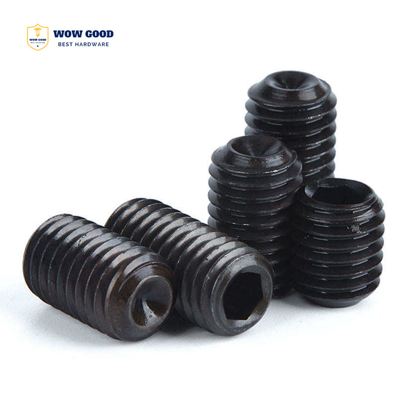 Stainless Steel M3 M4 M5 M6 M8 M10 Black Hex Cup Point No Head Headless hex Hexagon Socket Set Grub Screw Bolt with Cup Point