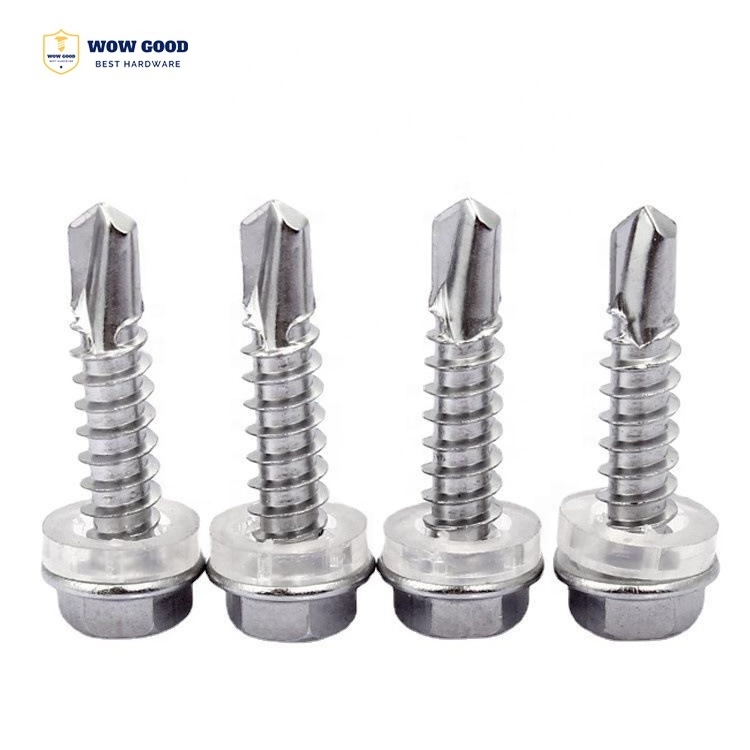 410 Stainless Steel Hex Washer Head Self-tapping roofing Fast Self Tapping Drilling metal Screw for metal