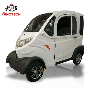 Enclosed four Wheeler 4 seater electric pick up vehicle with truck