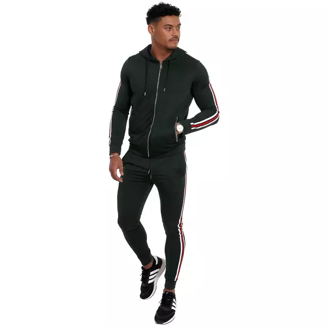 Wholesale custom mens two piece embroidery logo track suits