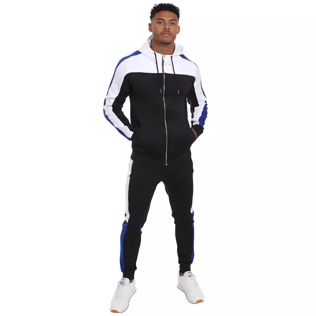 Wholesale custom mens two piece embroidery logo track suits