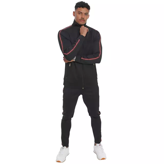 Wholesale custom mens two piece embroidery logo track suits